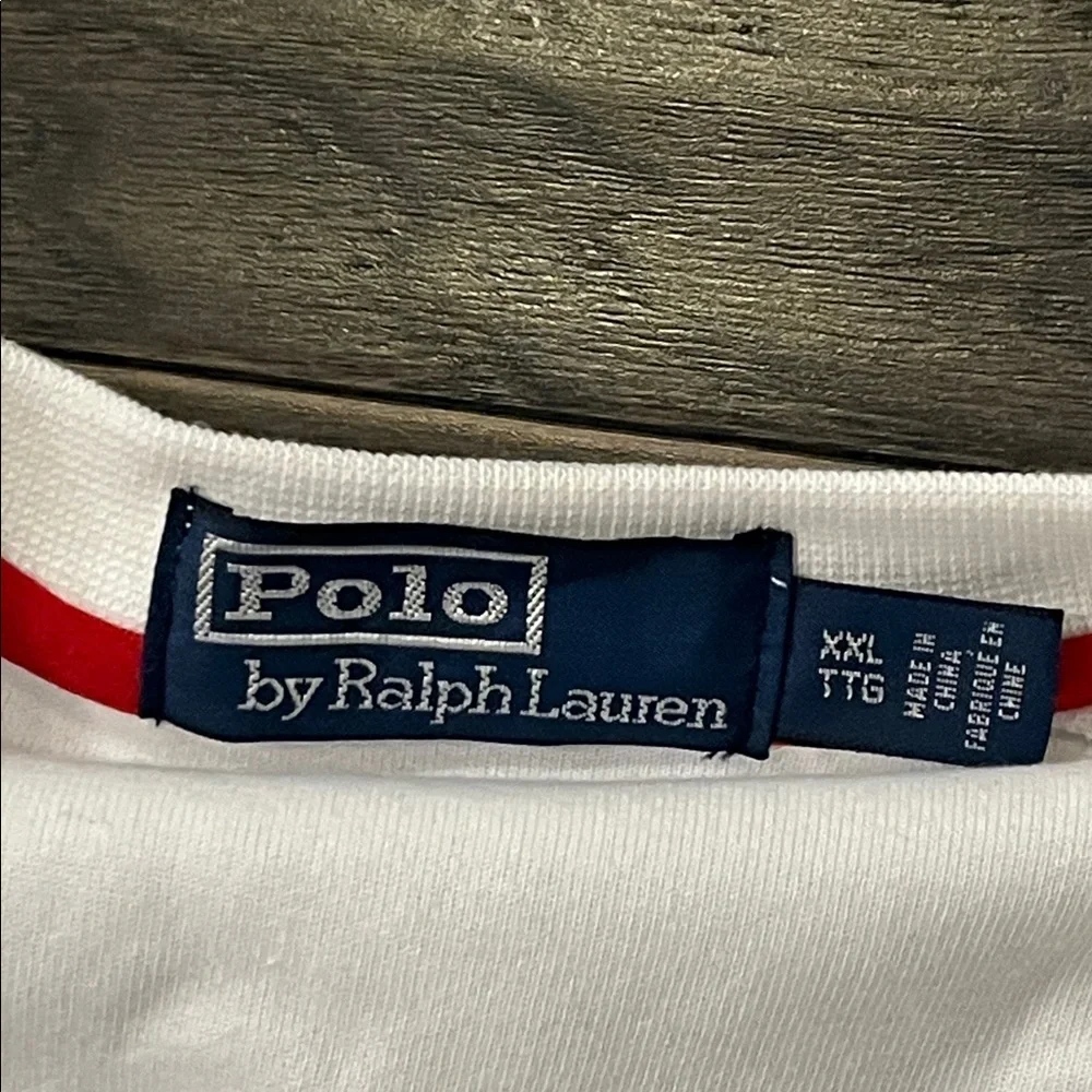 Polo Ralph Lauren Cookie Polo USA Crew Sweatshirt Shirt white Mens Size XXL